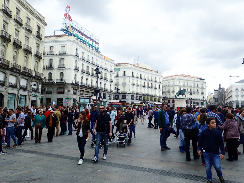 Best people watching in the city- Puerta del Sol Madrid