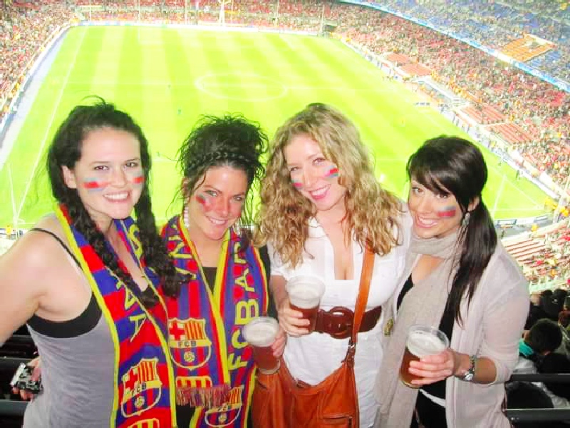 At the Barça game in 2010