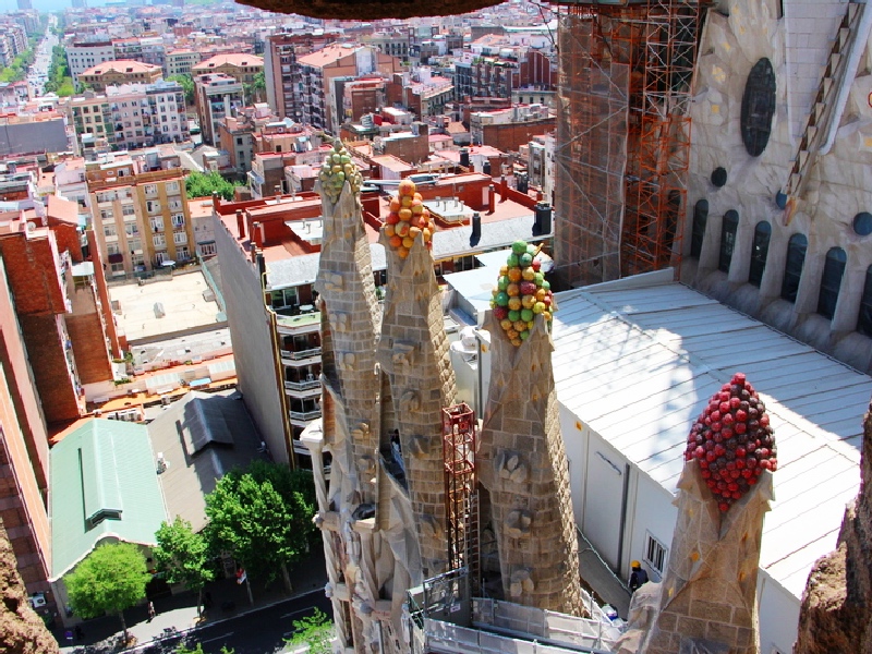 The view from the Nativity Tower- La Sagrada Familia